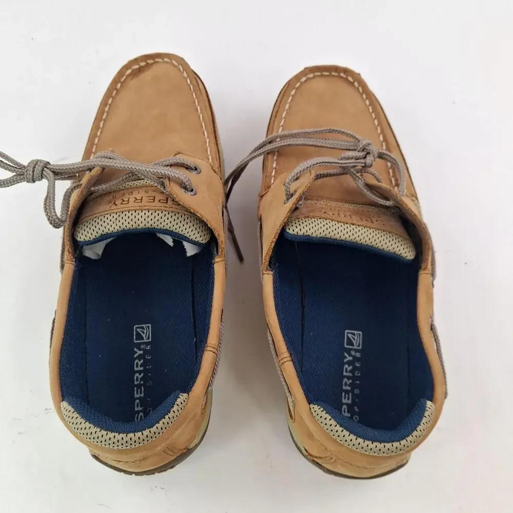 Sperry Top-Sider Lanyard Shoes Size 6.5M Brown Leather Boat Deck Casual